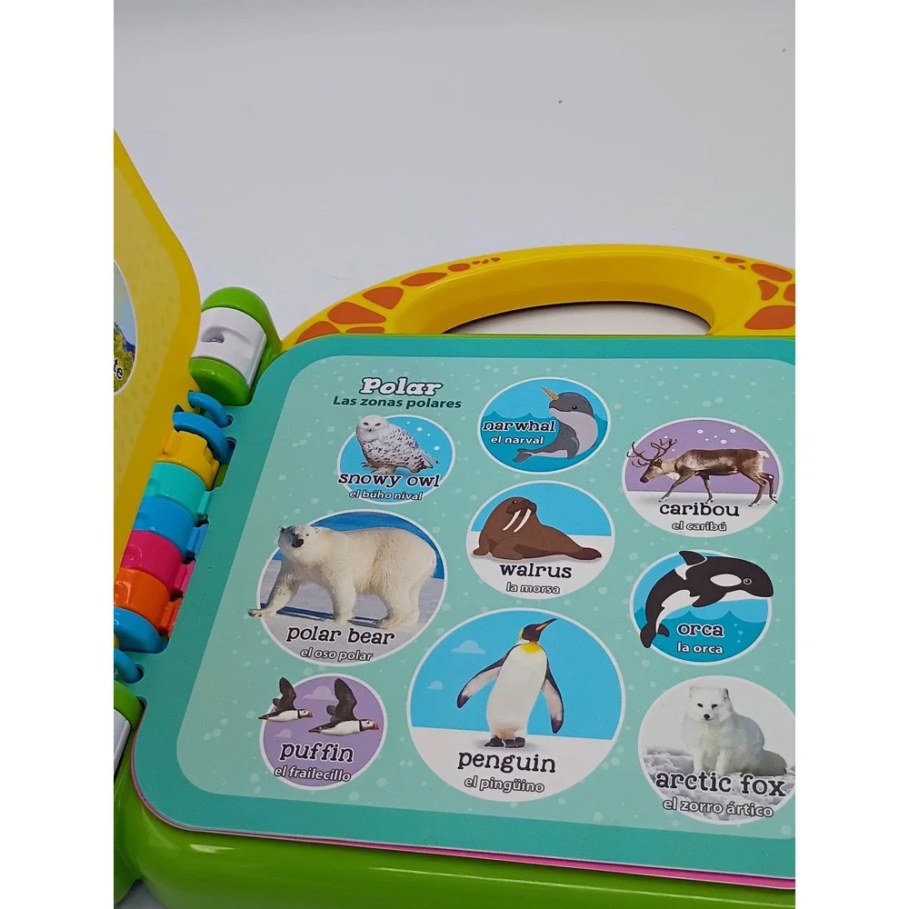 LeapFrog Unisex 100 Animals Book Green Bilingual Learning Toy OS Interactive
